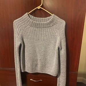 Express Heather Gray Women's Cowl Neck Sweater